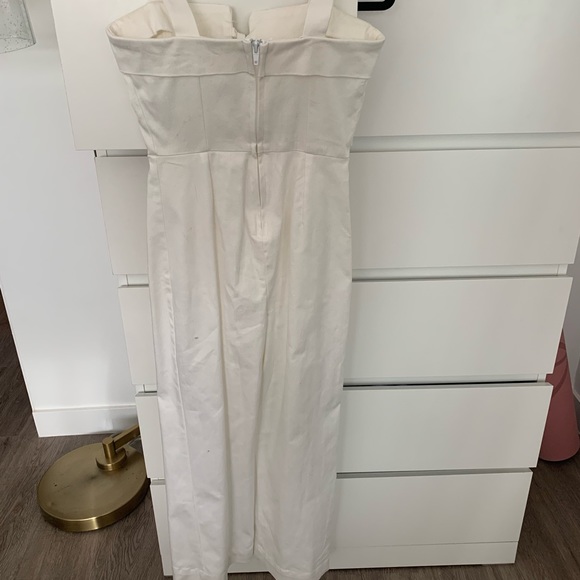 Shopbop Clayton White Denim Jumpsuit Bow Details - Picture 5 of 5